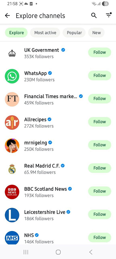 Exploring WhatsApp channels Exploring WhatsApp channels